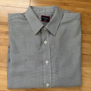 UNTUCKit Button Down Shirt‎ Mens Medium Black White Houndstooth Check  Casual